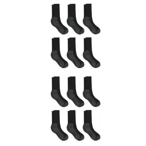 Hanes Work Men's Socks Pack, 12-Pack, Moisture-Wicking Double-Tough