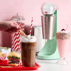 Two-Speed Electric Milkshake Maker & Drink Mixer - 16-Ounce Stainless Steel Cup & RodAB20Lumora Living