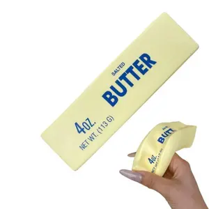 Slow Rebound Cute Butter Squeeze Stress Balls, 2026 New Squeeze Ball Realistic Butter Stick Soft Squeeze Toys, Upgrade Stress Relief Fidget Toys Wet Slow Rebound Stress Relief Gift  (Beige)