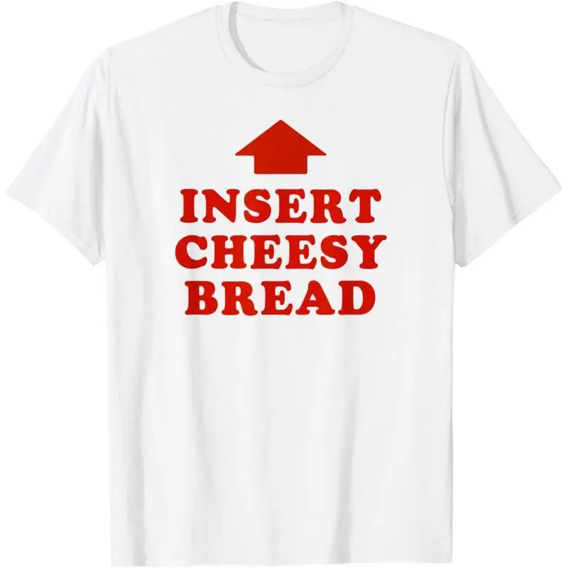 Sports Top with 'Insert Cheesy Bread' Graphic - Unisex Classic Fit, Pure Cotton, Soft Breathable Streetwear with Digital Print, Menswear, Sweatshirt, Breathable Fabric