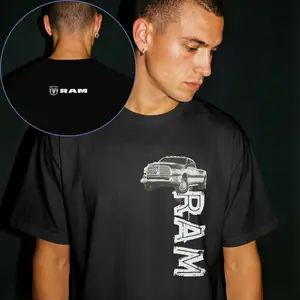 Vinage Dodge Ram Truck T-Shirt Hoodie Sweatshirt 2 Sided