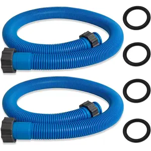 29060E Pool Hoses for Above Ground Pools-1.5" Diameter 59" Long Pool Pump Hose Replacement for In tex Pool Accessory Hose, Fit for 1,500 Higher GPH Filter Pumps Saltwater Systems Sand Filters, 2 Pack