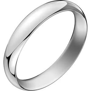 Titanium steel metal ring, simple for daily wear by both men and women, with a dome shaped high polished wedding ring that fits comfortably in sizes 6, 7, 8, 9, 10, and 11-USA