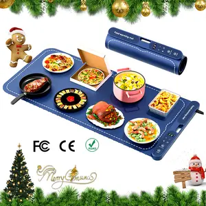 Food Warming Mat Extra Large 39"x15", Silicone with Heat-Resistant Pad, Food Warmer Trays for Chafing Dishes & Buffet, Portable Countertop for Parties, 7-Level Temp 8-Hour Timer，0.55in elevated feet :better heat dissipation & Burn Prevention stock in US