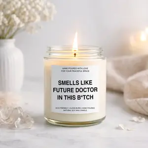 Funny Graduation Gift Candle Future Doctor Humor Home Decor