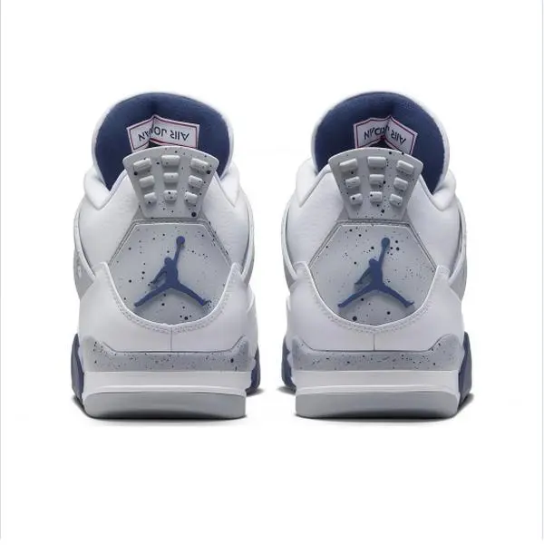 Brand New Retro White Navy Mid Top Basketball Shoes 3D Mesh Breathable Side Panels Unisex For Men Women Efficient Air Circulation Prevent Stuffiness