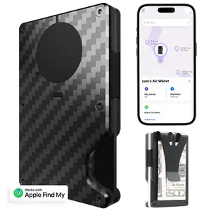 Airtag Wallet: Sleek Metal Smart Wallet with Apple Find My Integration, RFID Protection, and Ultra-Slim Design – Trackable Men's Minimalist Gift