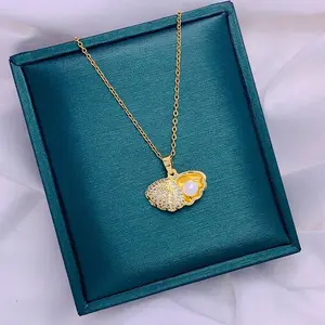 Little Mermaid Sea Shell Titanium Steel Necklace by Enchanted Bounding