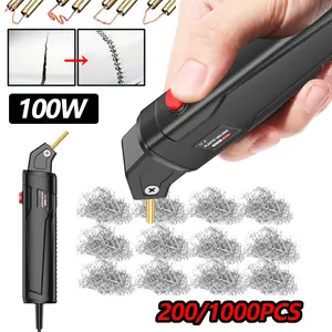 NEW Plastic Welder Portable Mini 100W 110V US Plug Hot Plastic Weld Repair Tool with 200/1000 Welding Nails for Car Bumper Dashboard & Plastic Cracks
