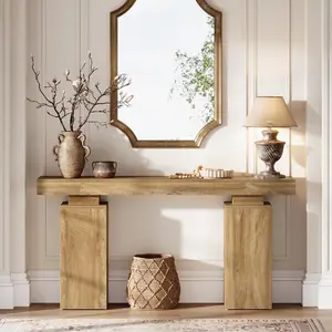 TRIBEWOOD 63-Inch Long Console Table, Farmhouse Entryway Table Behind Couch, Wooden Foyer Stand Entry Station, Modern Hallway Accent Furniture for Living Room Decor, Entrance