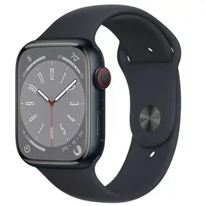 Refurbished Apple Watch Series 8 41mm GPS + Cellular Midnight Aluminum Case Midnight Sport Band 2022 with S8 SiP Chip & Watch Charger Accessories
