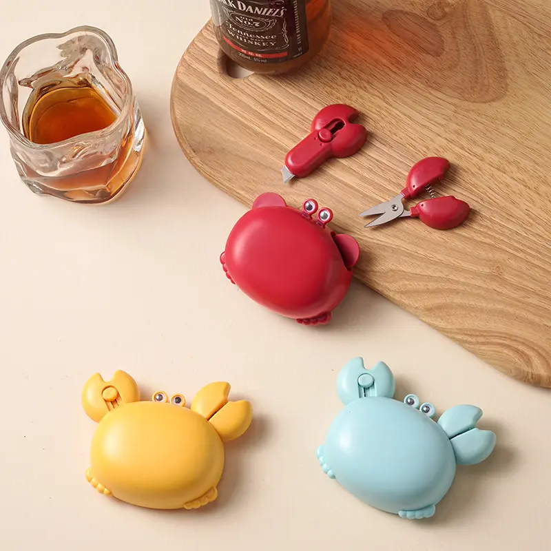 All-purpose Magnetic Crab Bottle Opener Compact Can Opening Tool Mini Scissors Household Practical Accessory-MM1