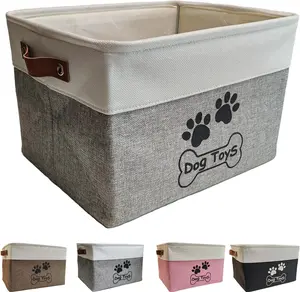 Basket Collapsible   Box with Handles Foldable   Bin for Pet Toys,Accessories