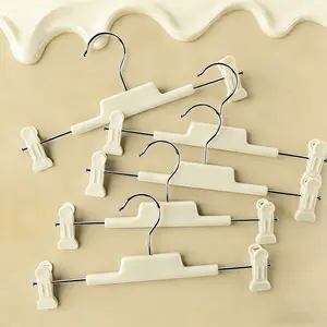 Skin-Like Painted Plastic Pants Hanger, Versatile Universal Pants Clip for Clothing Stores, Home Use, Strong No-Trace Clothes Hook