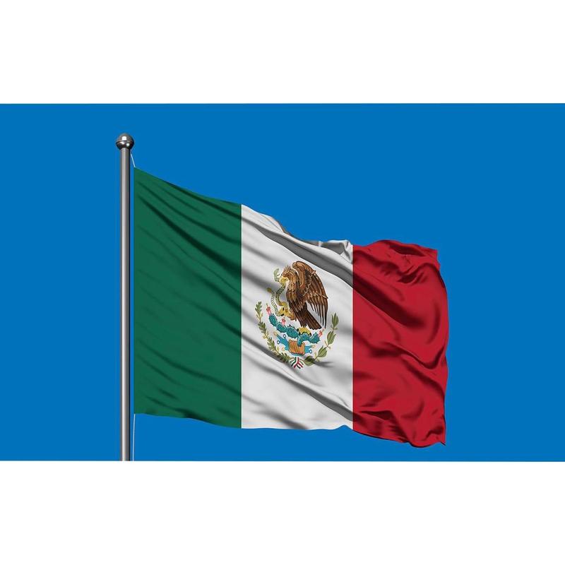Mexican flag 3x5 FT Mexico FLAG Polyester outdoor indoor Canvas Header and Double Stitched with two Brass Grommets