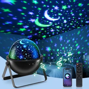 Night Light for Kids, Bluetooth Music Kids Night Lights for Bedroom, Remote 48 Lighting Modes Star Lights for Bedroom, Auto Timer Baby Night Light Projector Light, Christmas Gifts for Kids