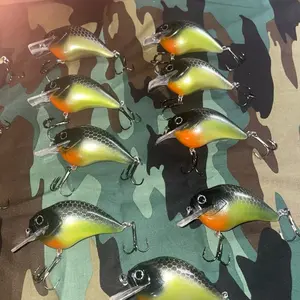 Midnight Gill Custom Painted Crank Baits Handcrafted One-of-a-kind Fishing Lures for Enhanced Strikes