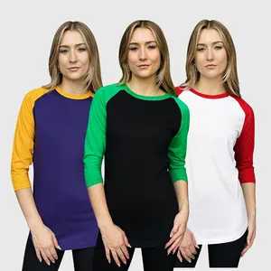 Adult 3/4 Sleeve Raglan Baseball T-Shirt - 35+ Colors