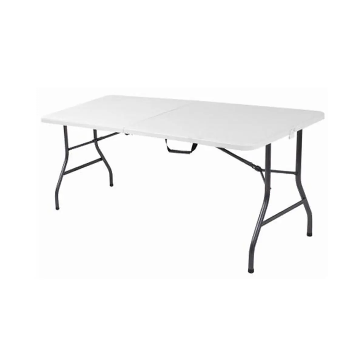 212 MAIN Deluxe Folding Table - 30x72 in Resin Top, White Indoor Furniture, Lightweight Outdoor Option, Patio Dining Solution, Foldable Portable Convenience, Lightweight Outdoor Table, Patio Dining Table
