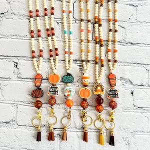 Fall Beaded Lanyards - Perfect for Teachers, Counselors, Social Workers, Librarians