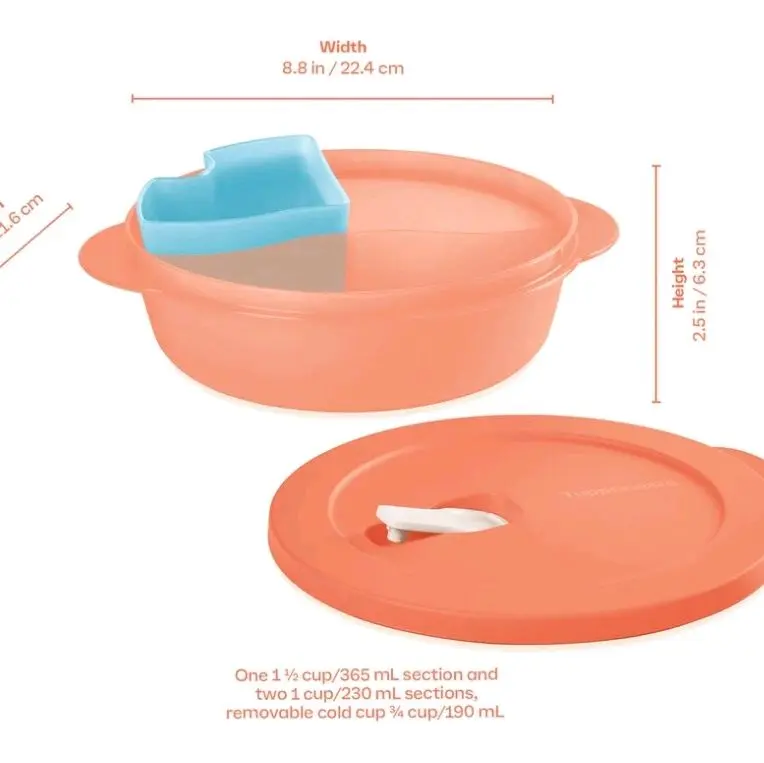Tupperware CrystalWave PLUS | Lunch ’N Dish with Cold Cup