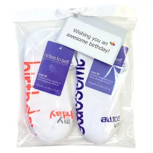 Wishing you an awesome birthday! 2 pairs of socks in gift bag