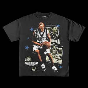 Allen Iverson  Basketball Tees  Vintage  T-Shirt Casual Breathable