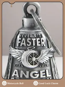 Gremlin Guardian Motorcycle Bell Keychain for Men Women, Street Style Bike Horn, Good Luck Riding Spirit Bell, All Seasons Moto Accessory