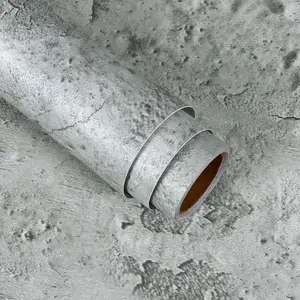 Old Cracked Grey Concrete Wallpaper Peel and Stick for Bedroom Bathroom Matte Textured Cement Wallpaper Self Adhesive Vinyl Gray Concrete Contact Paper for Kitchen Countertop Wall 15.7"x118"