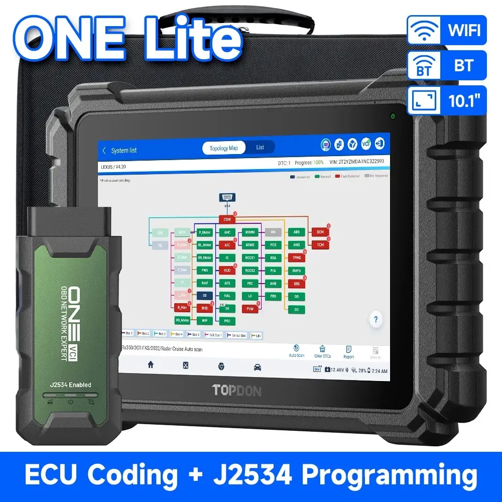 [SummerFinds] 2026 TOPDON ONE Lite Automotive OBD2 Wireless Bidirectional Diagnostic Scan Tool, TOPDON 10.1" Full System Car Scanner with ECU Coding & J2534 Programming & Over 52 Maintenance Services