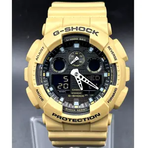 Casio G-Shock GA-100L-8A Beige Analog Digital Military Men's Watch NIB