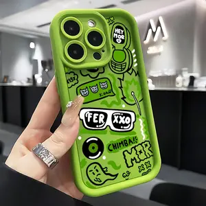 Fashion Street Ferxxo Graffiti Phone Case Suitable for iPhone 16 15 14 13 12 11 Pro Max Mini XR XS X 7 8 Plus Shockproof Soft TPU Back Cover Phone Protector