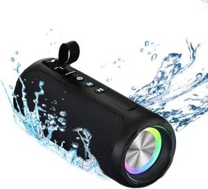 ZZA Portable Wireless Speaker，Powerful 360° Sound, 24W Audio with Impactful Bass, 1600AH Battery, IPX6 Waterproof, Shockproof, TWS Stereo, Speaker Wireless for Outdoor Beach Pool subwoofer Weatherproof Loudspeaker System Durable speaker bluetooth speakers