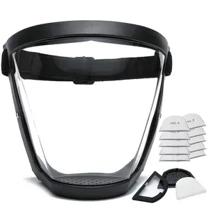Clear Full Safety Face Shield for Adults Women Men(Not Fit Wear Glasses), Adjustable& Reusable Super Protective Face Shields with Super Lightweight, High-Definition, Anti-Fog, UV Blocking Shields