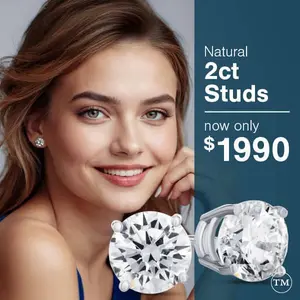 2ct Natural Studs