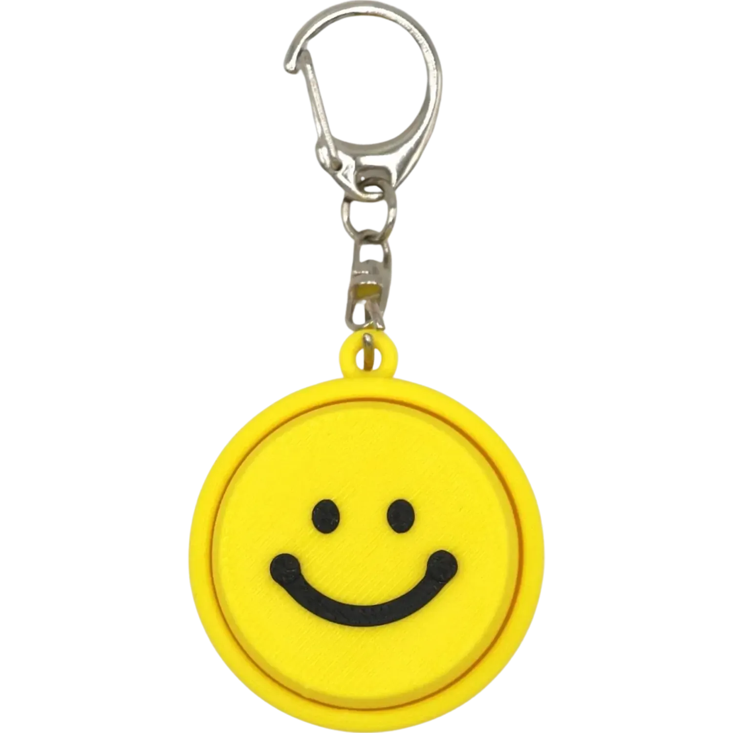 Smiley Face Fidget Clicker: keychain accessory, stress relief, cute must have