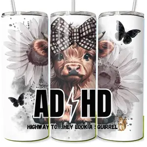 ADHD Highland Cow Tumbler