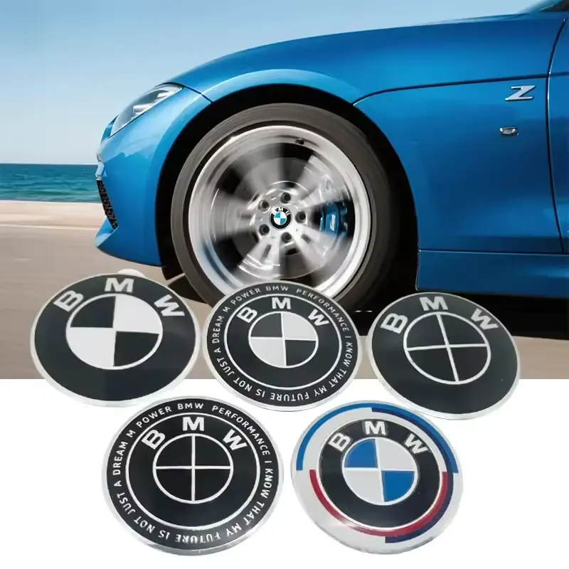 4p cs 56/60/65/70mm automobile hub center sticker aluminum alloy car sticker is suitable for BMW group F07F90F11f18G30G31E60E61