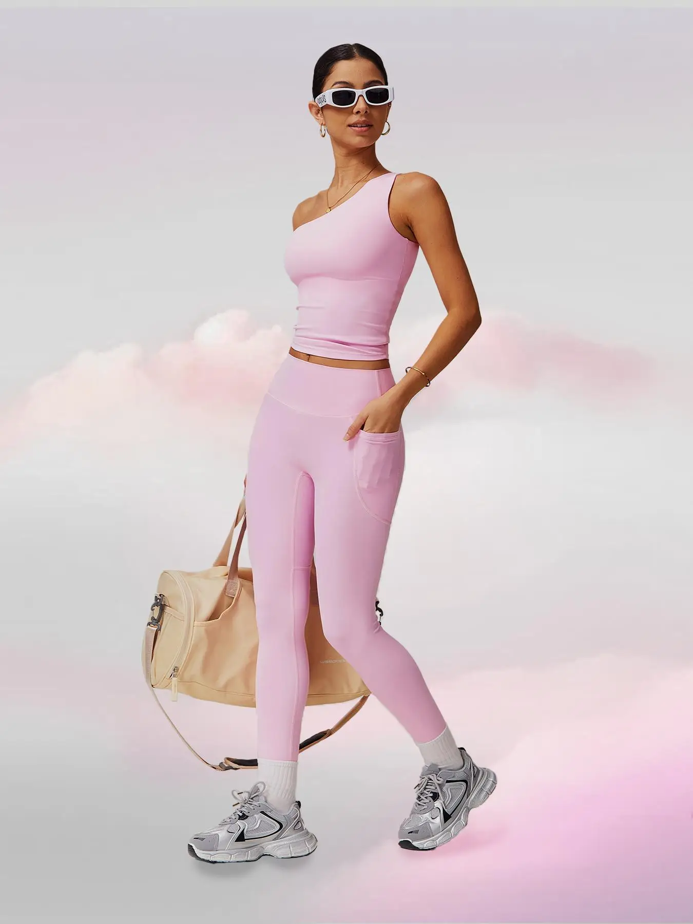 Women's Solid Crop Top & Leggings Tracksuit Set, Casual Breathable Sportswear Set for Workout Running, Ladies Sportswear for All Seasons, Activewear,