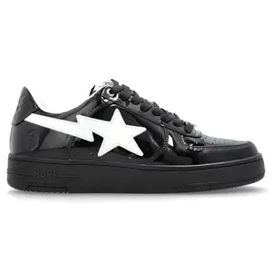 A Bathing Ape Bape Sta #1 Black White Patent Leather (men) by StockX