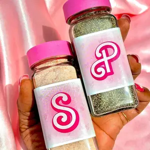 Pink Salt & Pepper Shakers - Spice Jars for Kitchen Seasoning Set