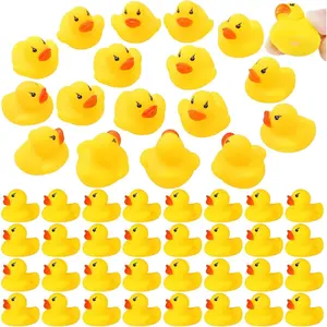 Rubber Duck 50 Pack Mini Rubber Ducky Float Ducks Baby Bath Toy, Great for Jeep Ducking, Shower, Birthday Party, Carnival Game Gift(1.6"x 1.5" x 1.2")