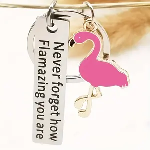 Flamingo Keychain, Never Forget How Flamazing You Are, Cute Flamingo Design, Perfect Gift for Women, Bag Charm, Car Pendant, Wall Decor