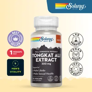 Solaray Tongkat Ali Extract Capsules – Natural Energy, Vitality & Men’s Performance Supplement