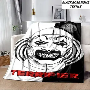 Fashion Art Print Horror Movie Terrifier Blanket Family Living Room Sofa Sleeping Blanket Bedroom Children's Warm Bed Sheet