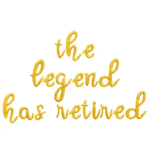 Cursive Script Letter Balloons - THE LEGEND HAS RETIRED 16" Inch Alphabet Letters Foil Mylar Balloon Retirement Party Banner