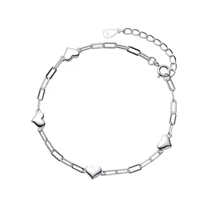 Alloy love bracelet for girls daily wear adjustable jewelry
