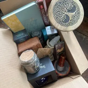 Witchy Celestial Super Deluxe 16-Item Spiritual Witchcraft Kit Bundle with Box, Scented Aromatherapy Candles, Therapeutic Incense, Wellness Spell Oils, and Guide Books
