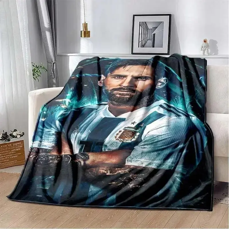 Football Superstar Flannel Adult and Children's Blanket Sofa Bed Decoration Blanket Portable Blanket Gift,back to school,back to school shopping,home decor
