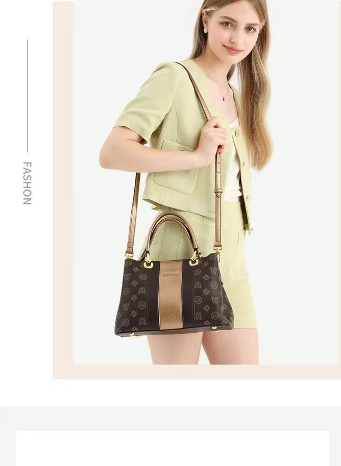 Women's Large Capacity Tote Bag, Designer Style Handbag with Top Handle & Crossbody Strap, Multi-pocket Work Purse, Waterproof Monogram Shoulder Bag for Everyday Use